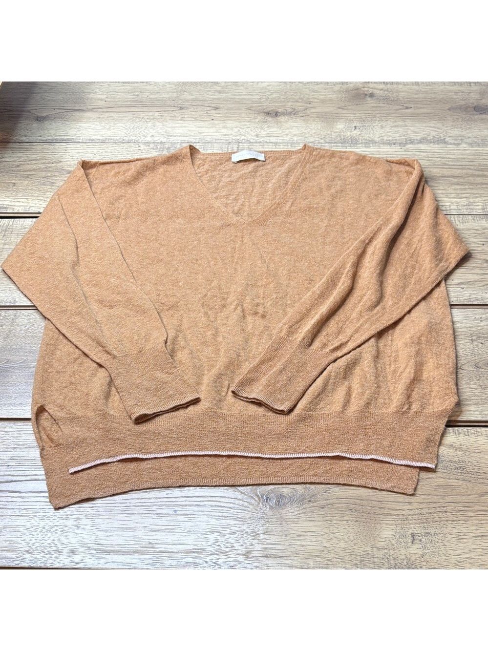 Women’s Momoni Elegant V-Neck Sweater Alpaca Wool Blend Size Small
